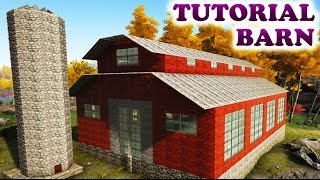 ARK AMERICAN RED BARN TUTORIAL Building Tips and Tricks Ark Survival Evolved [upl. by Sianna437]