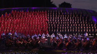 quotBattle Hymn of the Republicquot w the Mormon Tabernacle Choir LIVE from West Point  West Point Band [upl. by Eilloh989]