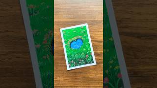 Heart shaped pond gouache paintingtutorial [upl. by Hadihsar305]