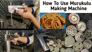 How To Use Murukku Making Machine Snacks Maker Jantikalu Maker [upl. by Ayanet]