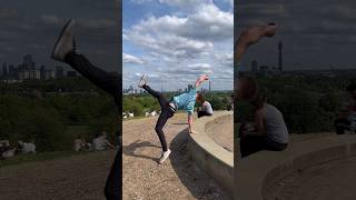 Primrose Hill Heli 🙃 capoeira acrobatics london [upl. by Dacey]