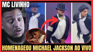 MC LIVINHO CANTA E DANÇA MICHAEL JACKSON  LollaPalooza  VOCAL COACH REACTION [upl. by Nhguaved387]