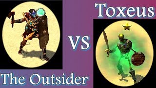 Titan Quest Ragnarok  The Outsider build VS Toxeus [upl. by Etyak]