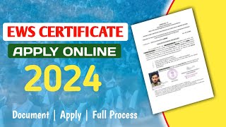 EWS Certificate Apply Online 2024 [upl. by Issie]