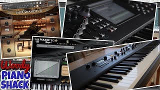 Mega Piano Shootout  Yamaha MODX Yamaha CP88 Pianoteq Grandeur [upl. by Ettezyl586]