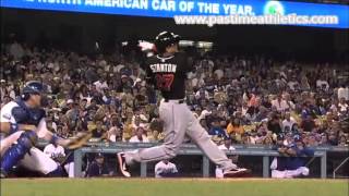 Mike Giancarlo Stanton Slow Motion Home Run Baseball Swing  Hitting Mechanics Miami Marlins MLB [upl. by Eissirc]