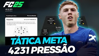 MELHOR TÁTICA META Formação 4231 pressão defensiva Ultimate team EA FC 25 [upl. by Eiuqcaj]