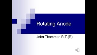 Rotating Anode Xray Tube [upl. by Inalem]