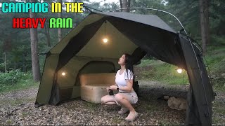 Immersive Tent Camping In The Heavy Rain [upl. by Rawdan]