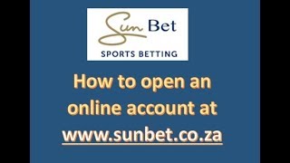 How to open an account at SunBet [upl. by Frear]