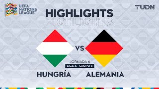 HIGHLIGHTS  Hungría vs Alemania  UEFA Nations League 2024  TUDN [upl. by Namharludba559]