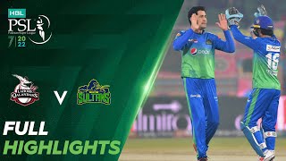 Full Highlights  Lahore Qalandars vs Multan Sultans  Match 31  HBL PSL 7  ML2T [upl. by Noffihc935]