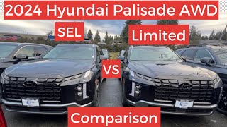 2024 Hyundai palisade SEL VS Limited AWD Comparison [upl. by Oniliuqnart]