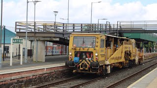 Plasser amp Theurer Tamper 08N8 seen at Antrim 040624 [upl. by Airyk]