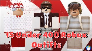 15 Roblox Outfits Under 400 Robux  Budget Cheap Roblox Outfits [upl. by Dalston]