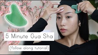 Daily 5 Minute Gua Sha Follow Along Tutorial [upl. by Leahcimnoj]