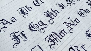 How to Gothic Calligraphy Capital and Small Letters From A to Z  Blackletters Calligraphy [upl. by Finny]