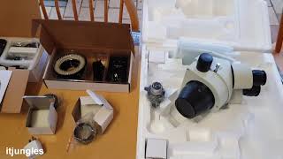 Unboxing AmScope Microscope SM4TZ1445MT [upl. by Mitchiner956]