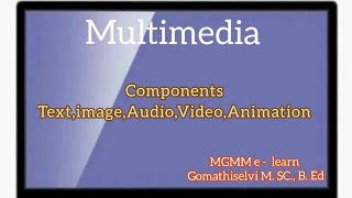 Multimedia Components of Multimedia [upl. by Salguod]