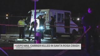 USPS letter carrier killed in Santa Rosa crash [upl. by Eelarak952]