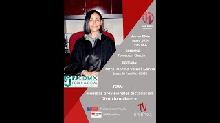 MEDIDAS PROVISIONALES DICTADAS EN LOS JUICIOS DE DIVORCIO UNILATERAL Hablemos Derecho TV [upl. by Nylyahs763]