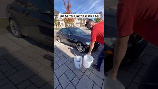 The Correct Way to Wash a Car Using the Two Bucket Method shorts [upl. by Jago466]