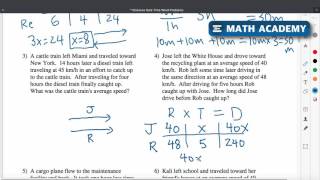 How to Solve Distance Rate Time Problems [upl. by Ydiarf]