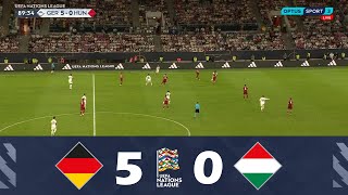 Deutschland gegen Ungarn 50  UEFA Nations League 202425  Spiel Tore Höhepunkte [upl. by Nyrraf88]