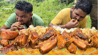 EPIC GADWALI PORK EATING CHALLENGE  MUKBANG SPICY PORK CURRY WITH HUNGRY GADWALI EATING CHALLENGE [upl. by Ennasirk]