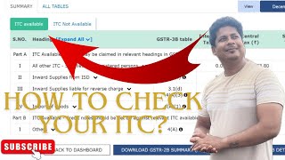 HOW TO CHECK YOUR INPUT CREDIT IN GST PORTAL  कैसे सप्लायर्स का इनपुट टैक्स क्रेडिट चेक करें । [upl. by Sophy63]