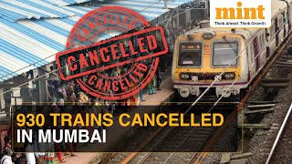 Mumbai Local Alert Railways Cancels 930 Trains In Mumbai  Details [upl. by Kyte107]