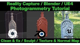 Reality Capture  Blender  Unreal Engine  Tutorial Budget photogrammetry 3d Scan  fix clean UV [upl. by Eiraminot545]