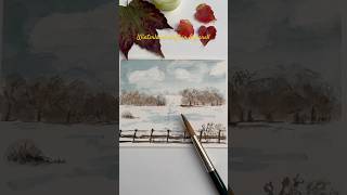 Winterlandschaft in Aquarell malen painting aquarell watercolor kreativ landscape diy [upl. by Hauser]