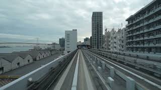 Tokyo YURIKAMOME LINE Monorail from SHIMBASHI to DAIBA Station HD [upl. by Annailuj601]