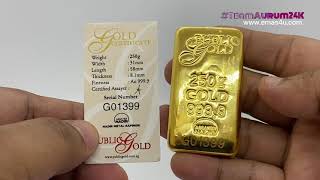 250g cast bar LBMA Public Gold [upl. by Eleira]