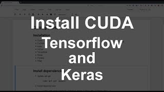 Installing CUDA Tensorflow and Keras  Deep learning with neural networks and tensorflow [upl. by Mihsah94]