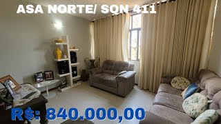 APARTAMENTO A VENDA NA ASA NORTE  SQN 411  3 QUARTOS [upl. by Eniale832]