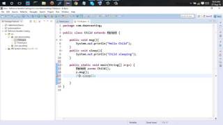 java downcasting using eclipse9 [upl. by Willamina]