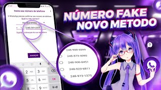 🤯COMO CRIAR NÚMERO FAKE PARA WHATSAPP SEM CHIP FÍSICO E RECEBER SMS DE VERIFICAÇÃO NÚMERO VIRTUAL💜 [upl. by Alleber]