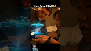 Peter Parker and Ned using Tony Starks technology to track villainsshortsytshorts marvel [upl. by Phelips]