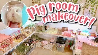 HUGE GUINEA PIG ROOM MAKEOVER ❤ Building New Stacked CampC Cages [upl. by Iadam3]