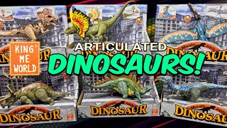 BRAND NEW Articulated Dinosaur toys from King me World Mattel Jurassic World style [upl. by Riffle383]