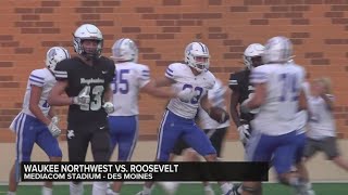 Waukee NW rolls past Roosevelt in Thursday night matchup [upl. by Lepley553]