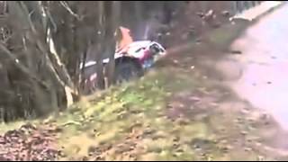 WRC Monte Carlo Rallye 2014  Robert Kubica CrashAccident Followed by Car Going on Fire [upl. by Hebrew]