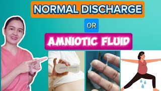 HOW TO DISTINGUISH IF IT IS NORMAL DISCHARGESECRETIONS OR AMNIOTIC FLUIDpregnancyvideo everyone [upl. by Assirroc]