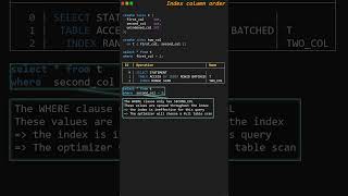 Index column order SQL SQLtips sqlperformance [upl. by Sirdna]