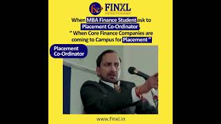 Reaction of Placement Co Ordinator when No Core Finance Companies are Coming to Campus For Placemen [upl. by Oilalue]