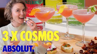 Elyses Cosmopolitans  Cosmopolitan Recipe  Absolut Drinks With Elyse [upl. by Yllak50]