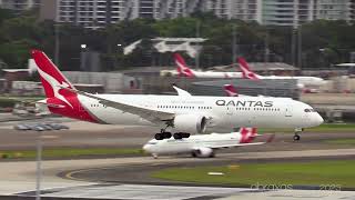 Qantas 7879 VHZNA  Arrival at Sydney [upl. by Orteip474]