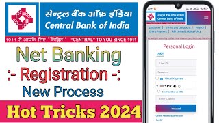 Central Bank of India net banking registration how to activate Central Bank net banking [upl. by Atinihc]